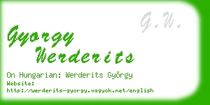 gyorgy werderits business card